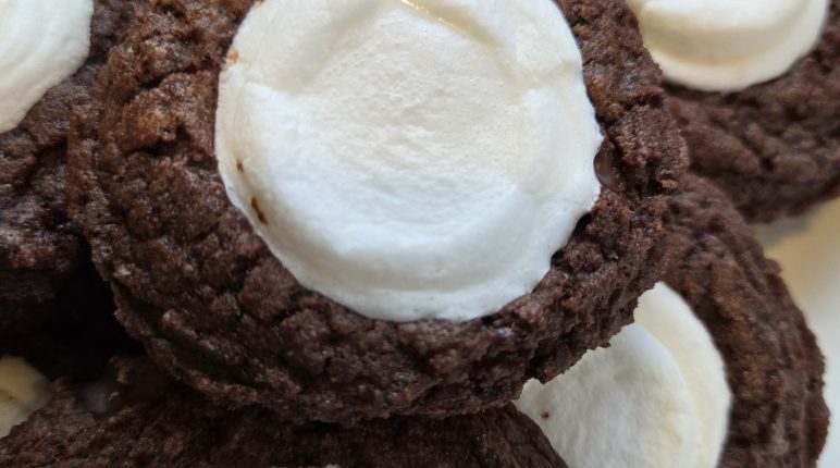 A pile of Hot Chocolate Cookies